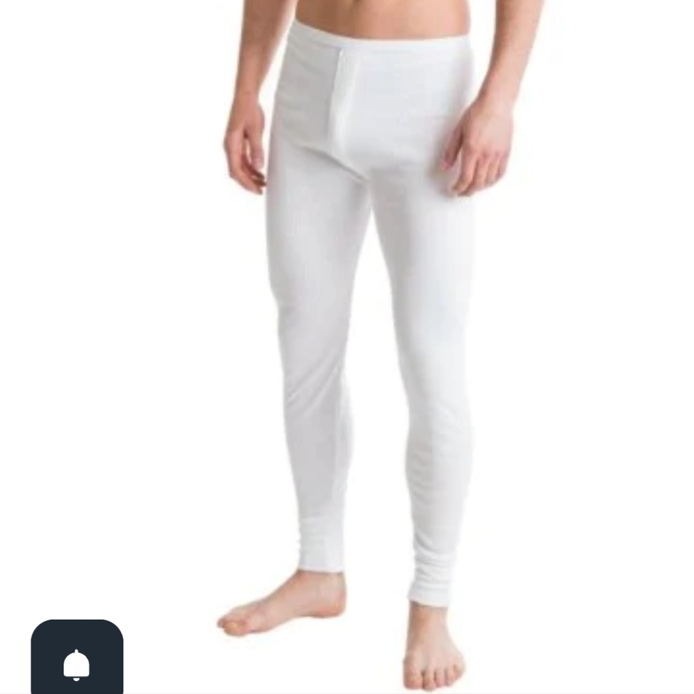 Uniqlo men's white thermal leggings large